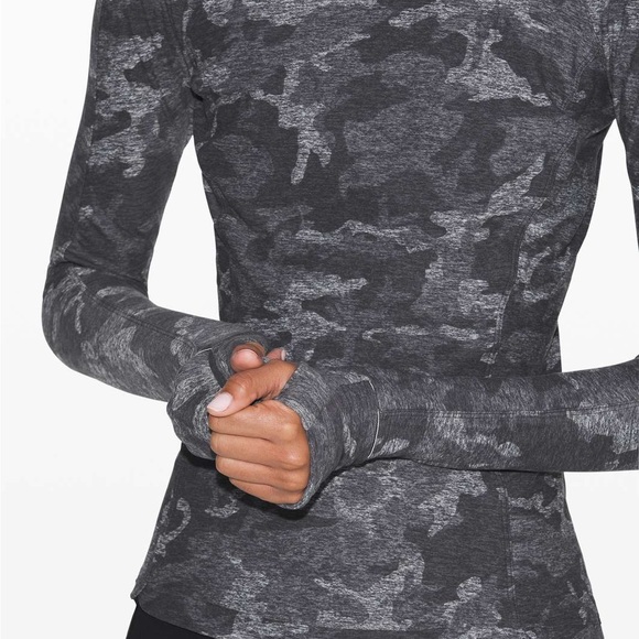 Lululemon Runderful Long Sleeve, Size 4, Incognito Camp HTR Black - Picture 4 of 7